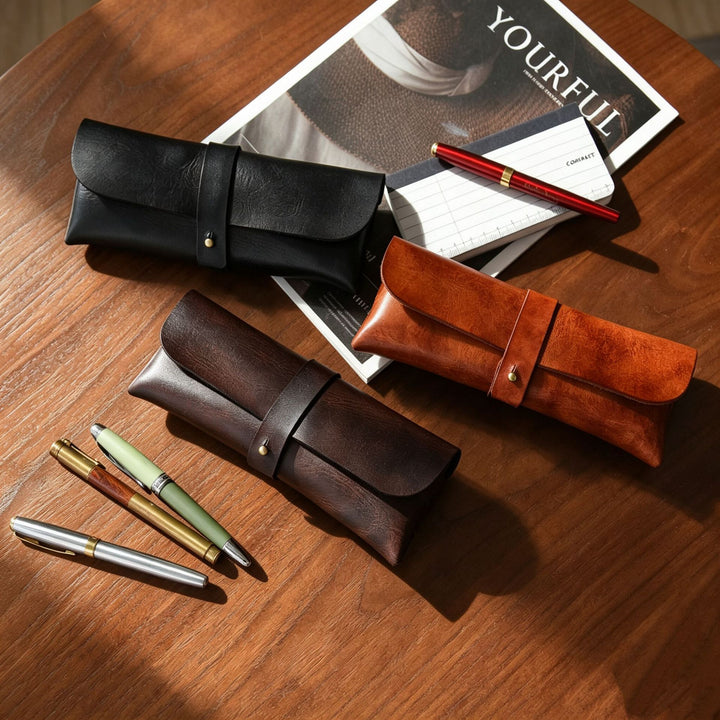 Premium Leather Pen Case