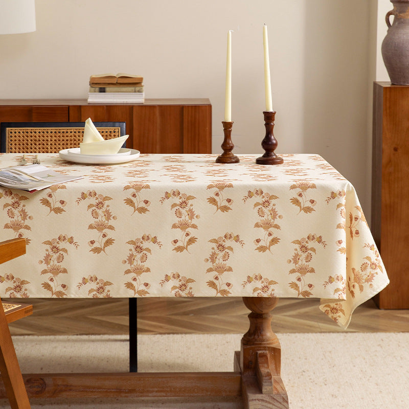 Coated tablecloth in vintage floral pattern made of cotton blend Stornfield
