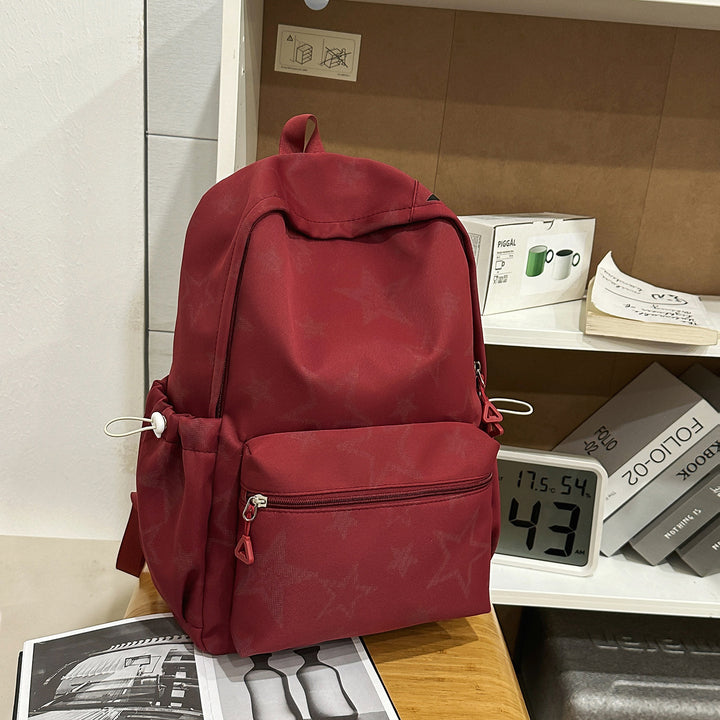 Stylish Star-Embellished Casual School Backpack Stornfield