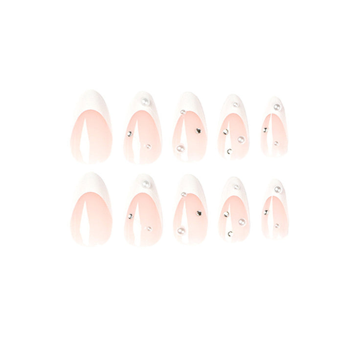 Artificial nail set with luxurious 3D accents and glitter embellishments Stornfield