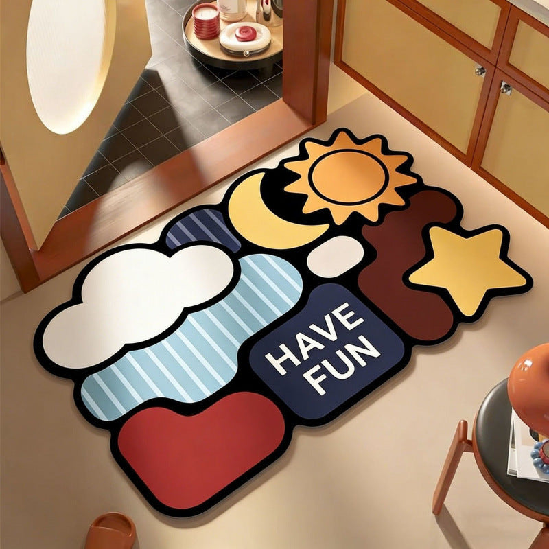 Cute Cartoon-Themed Area Mat