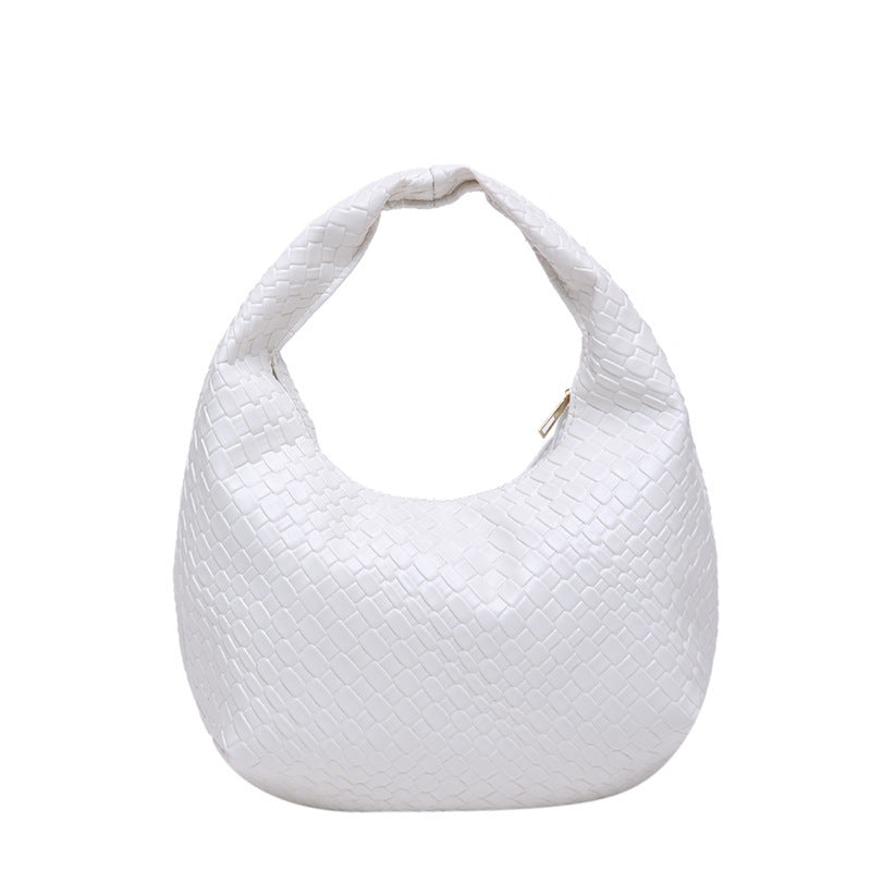 Textured Faux Leather Hobo Bag Stornfield