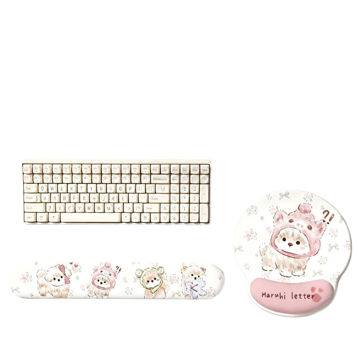 Cute Animal Keyboard and Mouse Pad Set