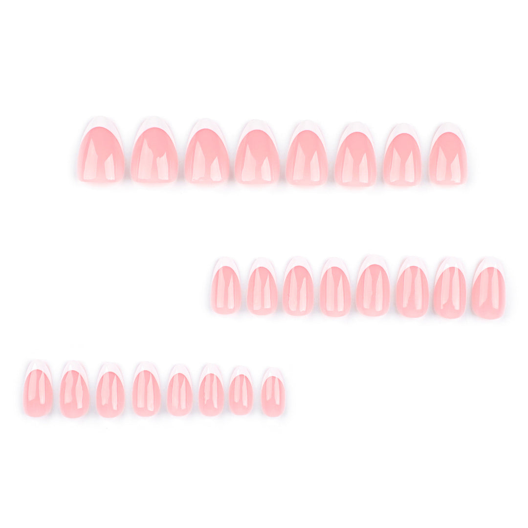 Classic French Tip Press-On Nail Extensions Stornfield