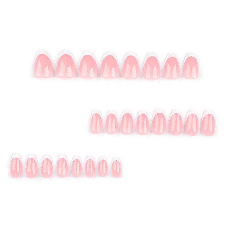 Classic French Tip Press-On Nail Extensions Stornfield