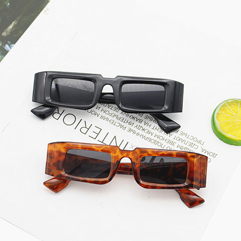 Ladies Fashion Square Sunglasses with Animal Print Stornfield