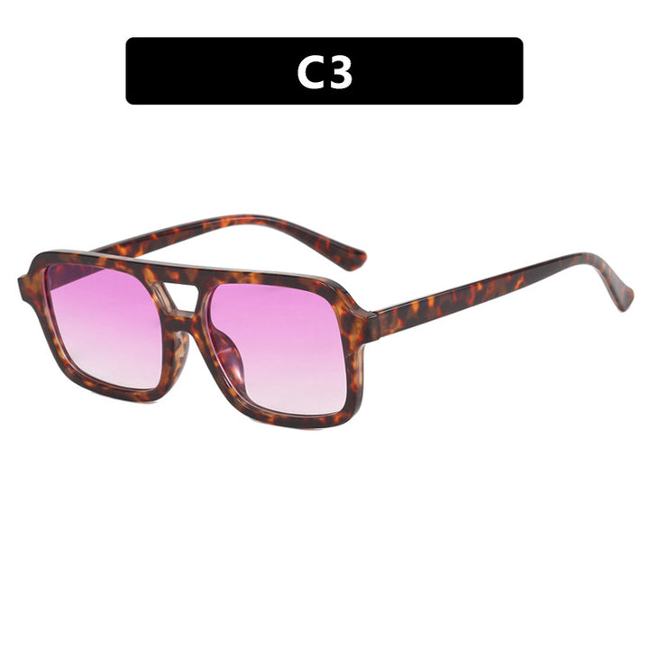 Women's modern square sunglasses with protective UV filter and transparent frame Stornfield