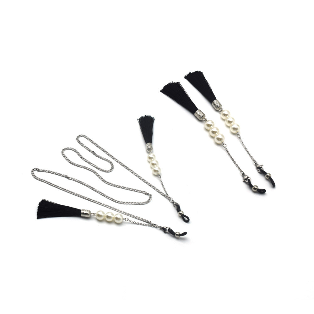 Elegant Tassel Pearl Eyewear Holder Stornfield