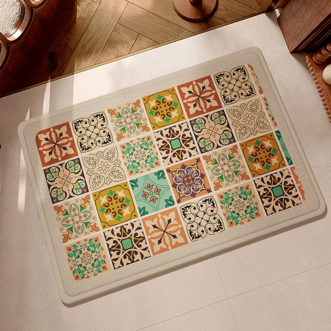 Textured Multi-colored Kitchen Mat