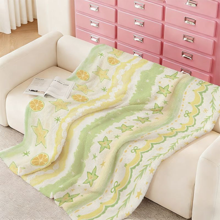Soft Plush Floral Pattern Throw Blanket