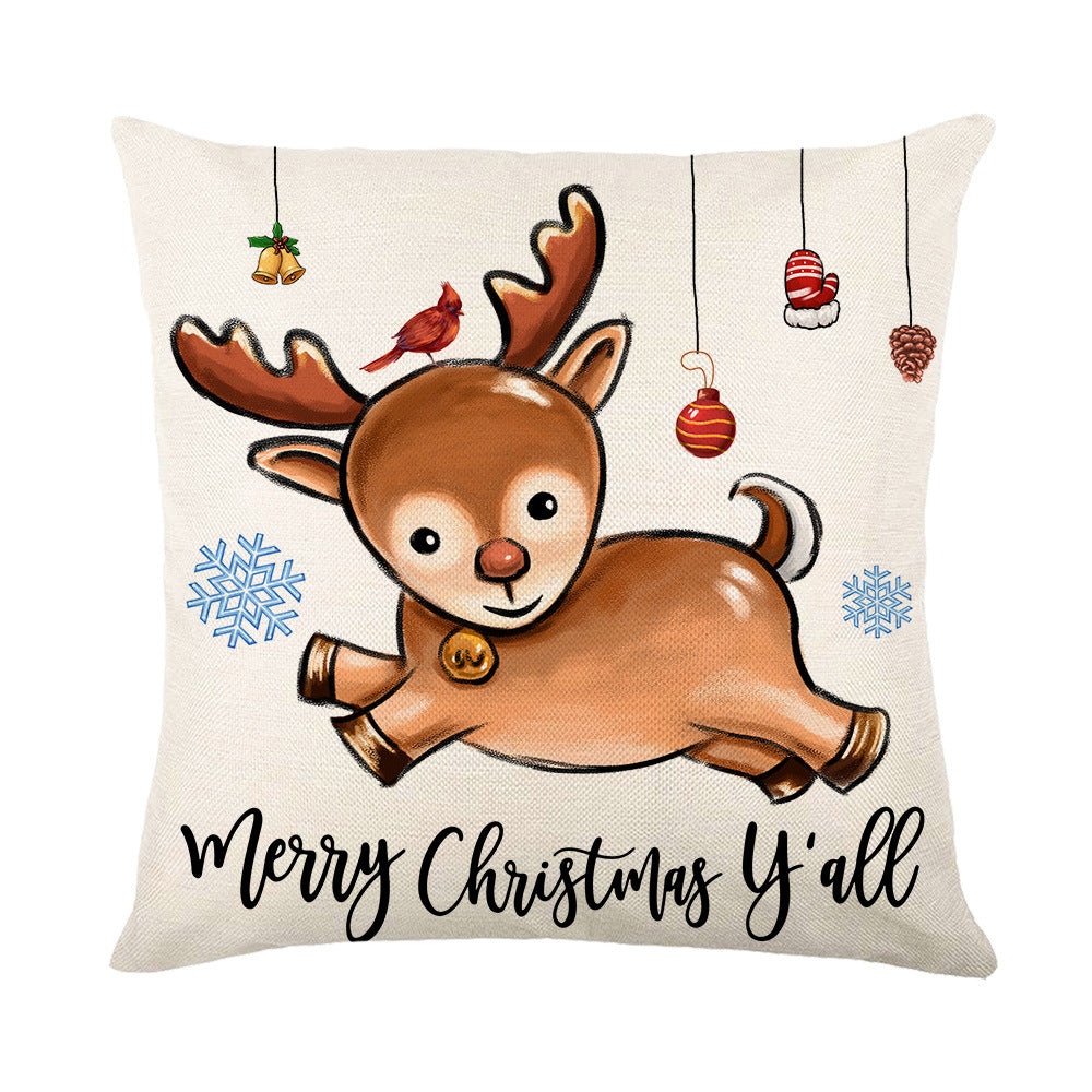Festive Christmas Tree Decorative Throw Pillow Cover