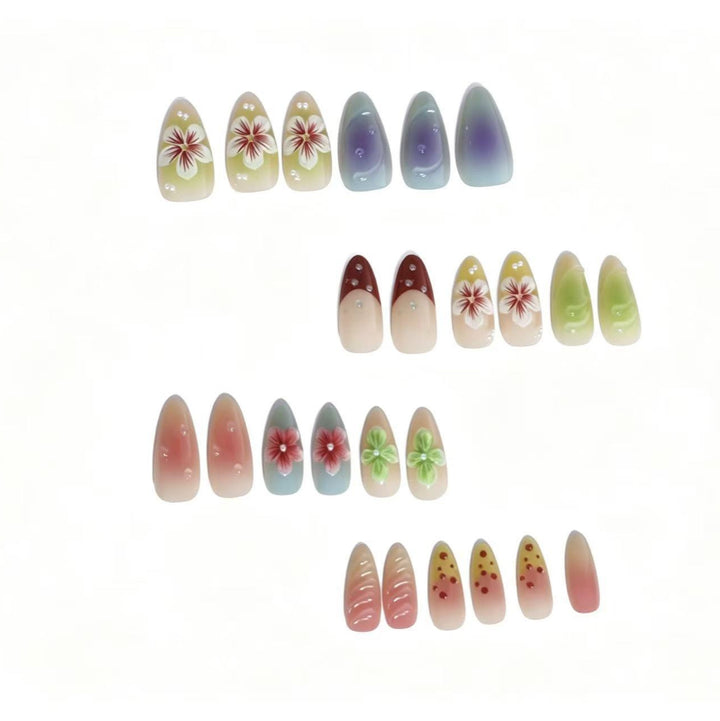 Artistic Floral Gradient Press-On Nail Set Stornfield