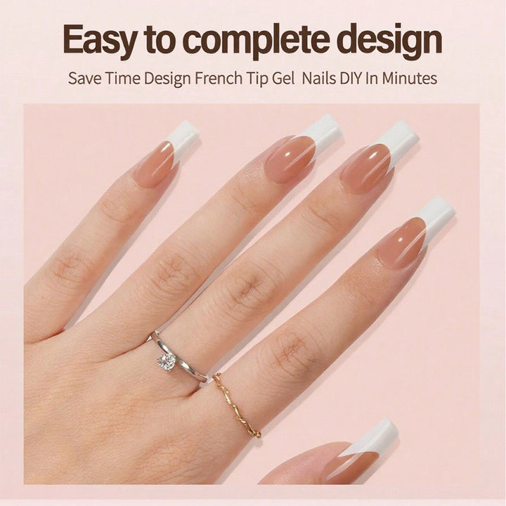 Modern French Tip Press-On Nails Stornfield