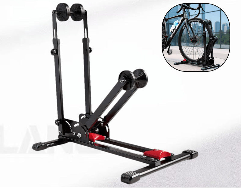 adjustable foldable wheel-on indoor bike trainer stand with adjustable roller resistance Stornfield