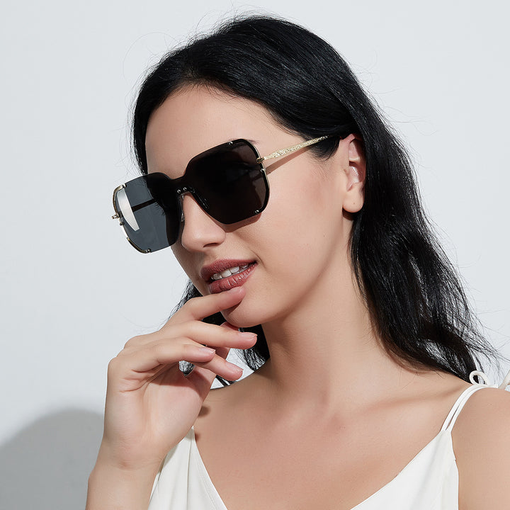 Women large stylish sun protection glasses Stornfield