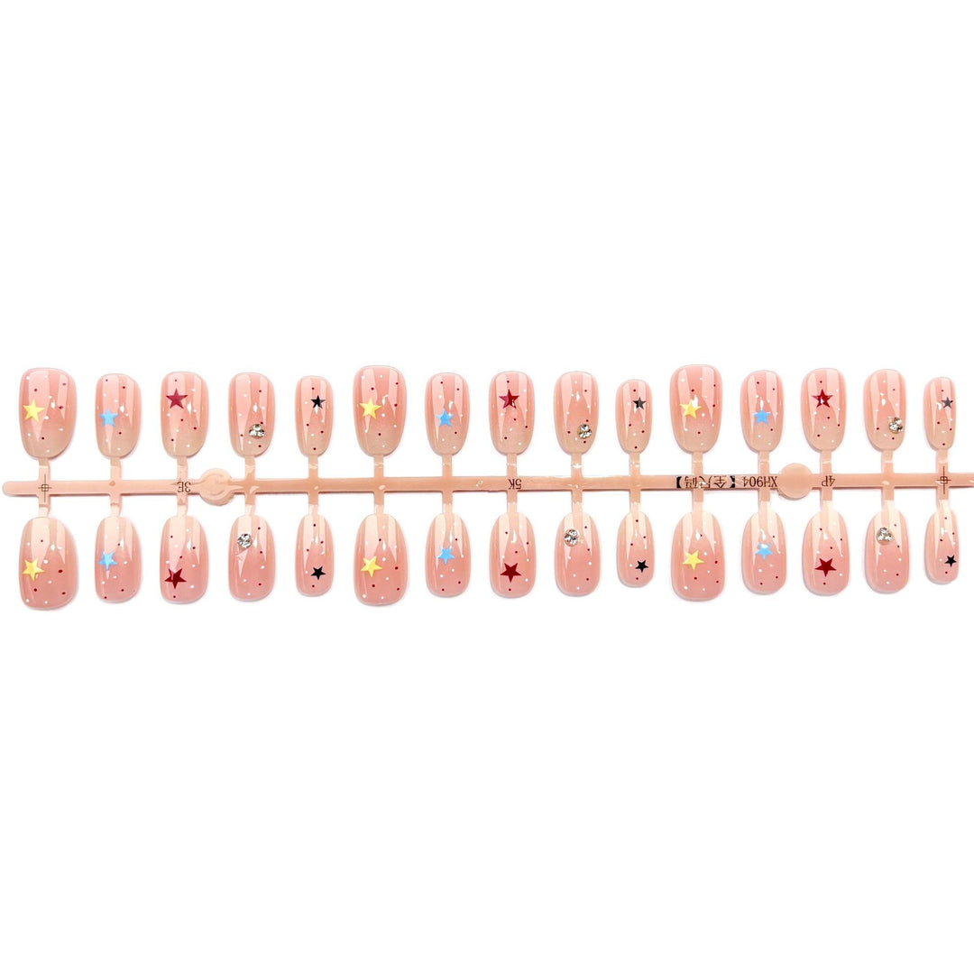 Stylish Decorative Press-On Nail Set 1790745511