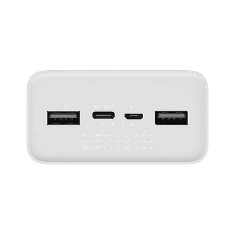 High-capacity USB-C portable power bank with dual USB-A fast-charge ports and LED indicators Stornfield