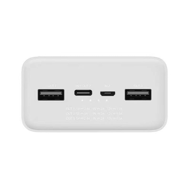 High-capacity USB-C portable power bank with dual USB-A fast-charge ports and LED indicators Stornfield