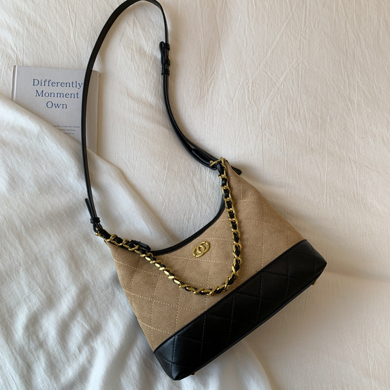Quilted Suede Shoulder Bag Stornfield