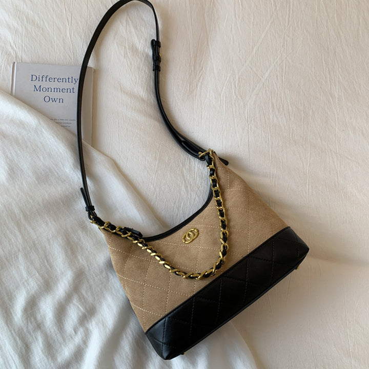 Quilted Suede Shoulder Bag Stornfield