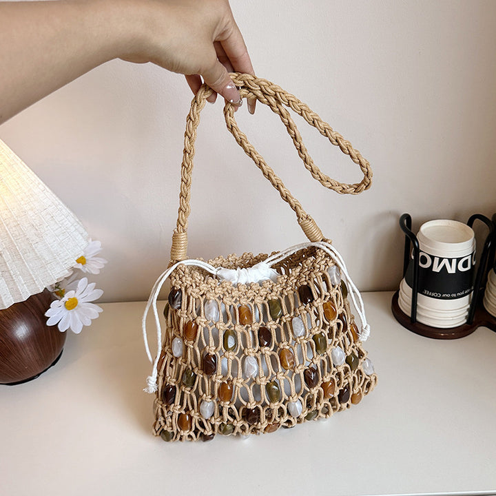 Artistic Woven Beach Tote Bag