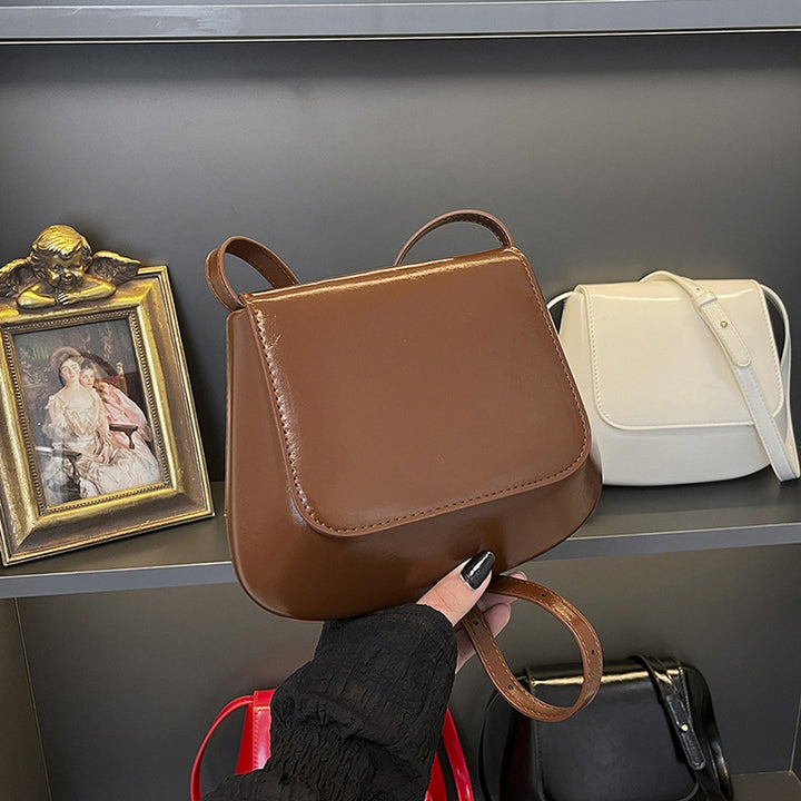 Minimalist Faux Leather Crossbody Bag