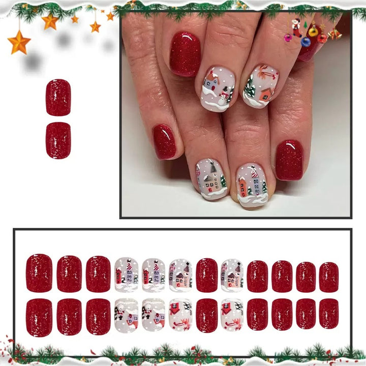 Art nail set with winter motif designs Stornfield