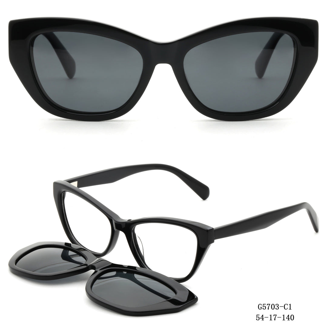 Women's Artfully Designed Cat-Eye Sunglasses with Removable Lenses Stornfield