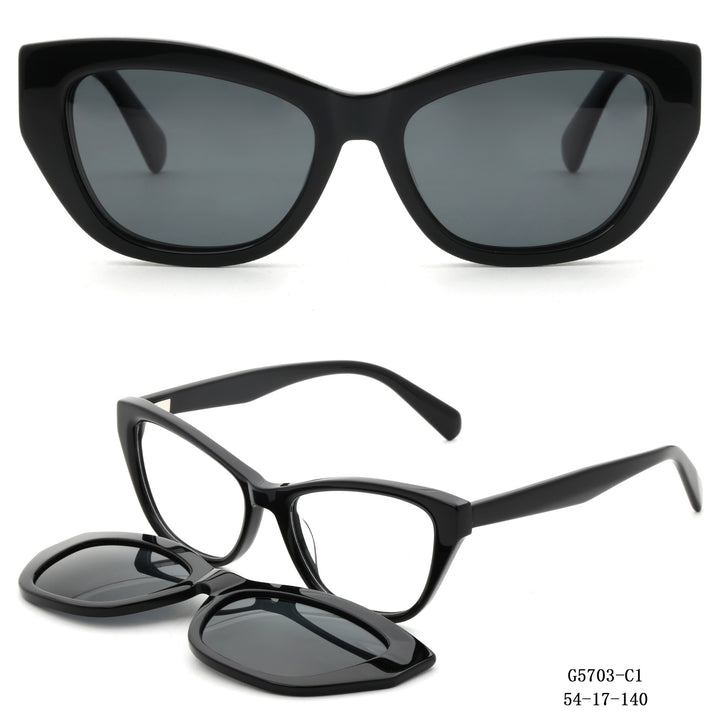 Women's Artfully Designed Cat-Eye Sunglasses with Removable Lenses Stornfield