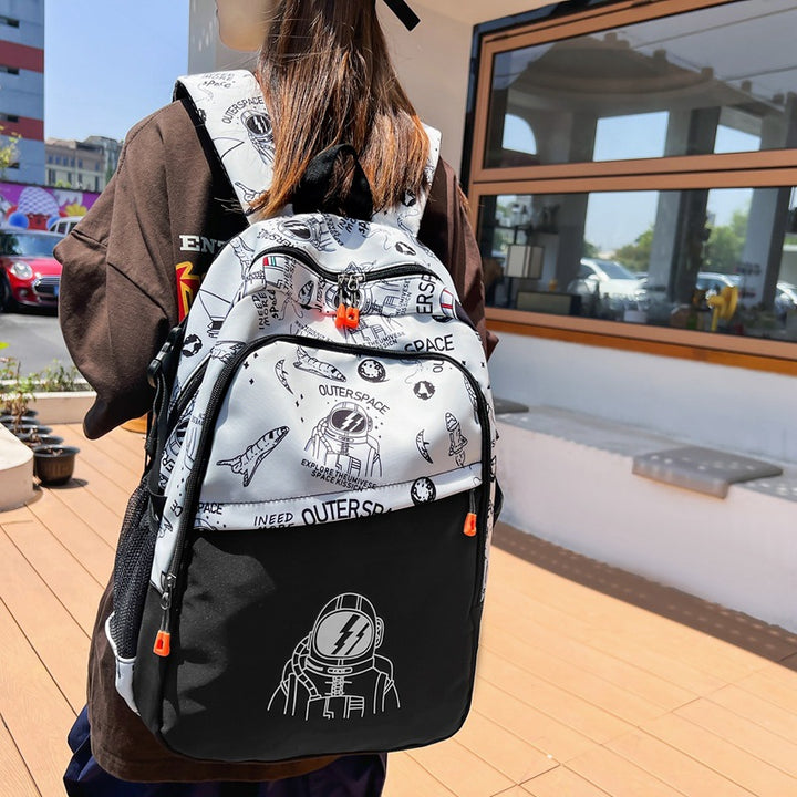 Adventure-Themed Graphic Backpack Stornfield