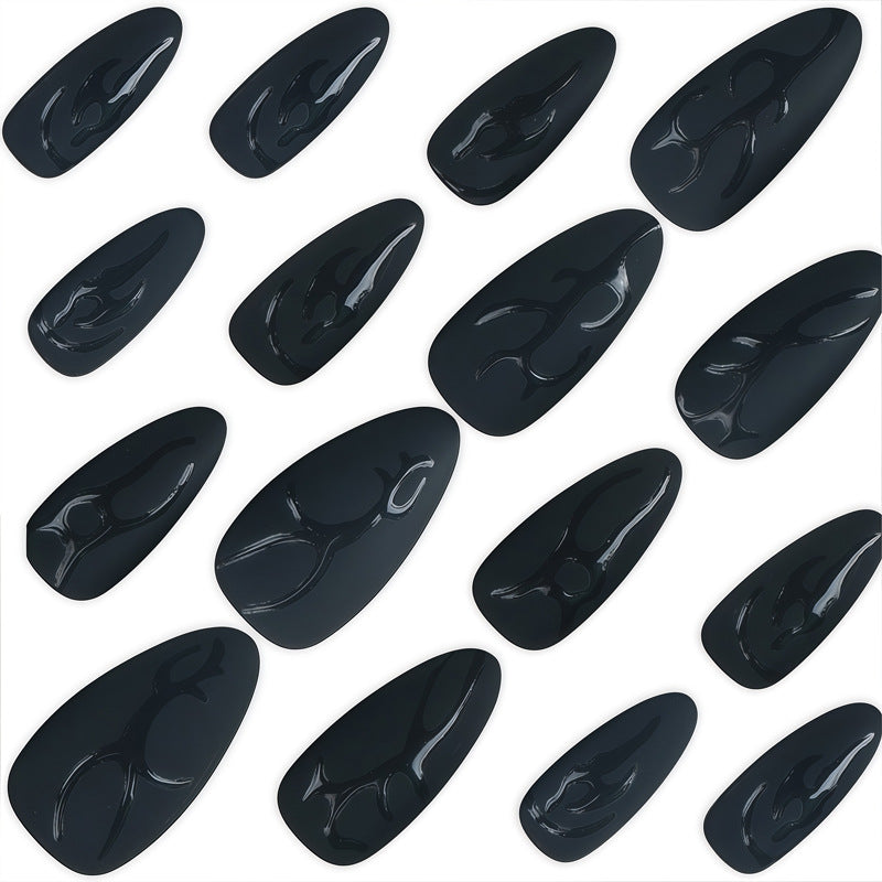 Artistic Stiletto Nail Design with Glossy Finish Stornfield