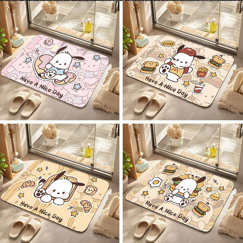 Cartoon-Themed Absorbent Bath Mat