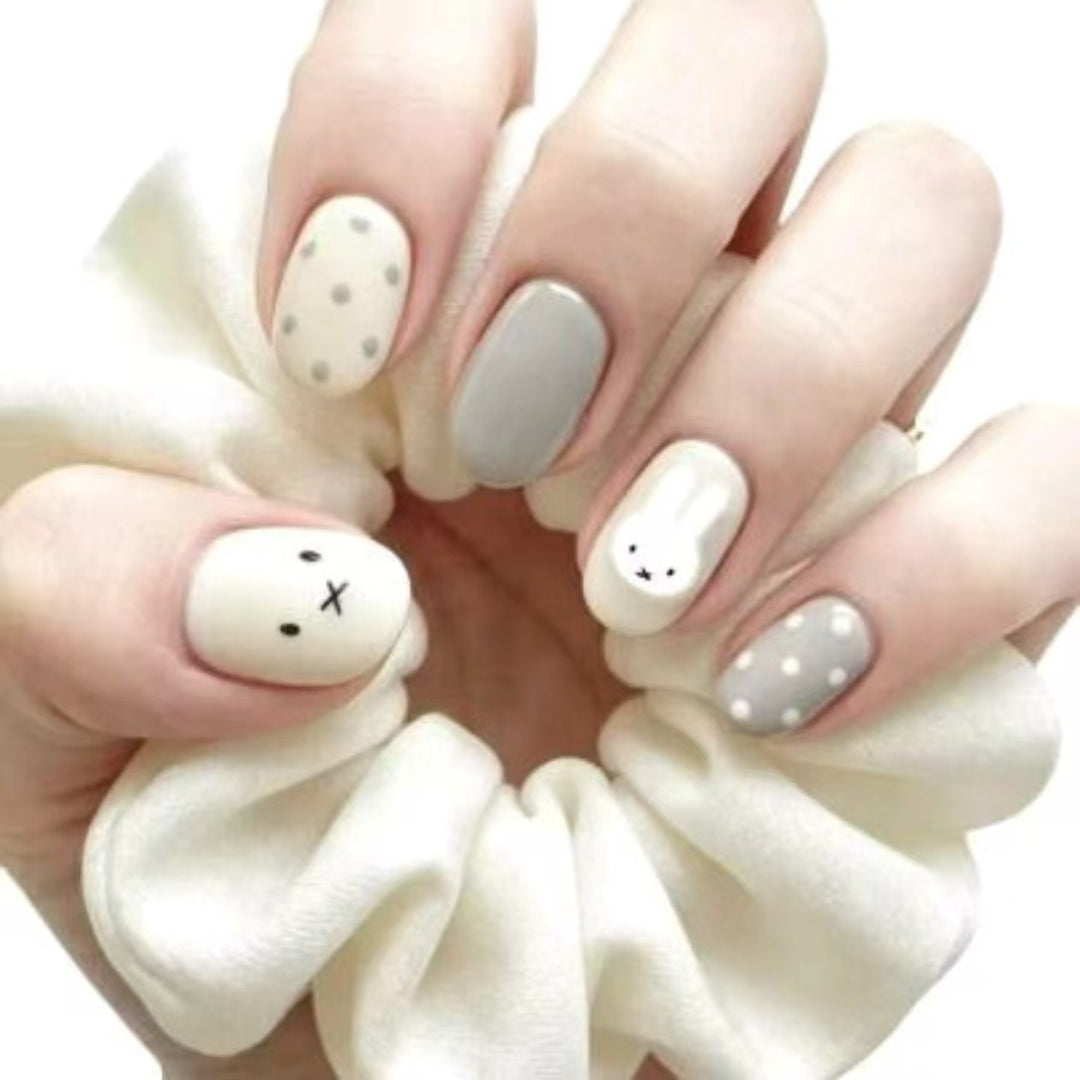 Whimsical Bunny-Themed Nail Art Set Stornfield