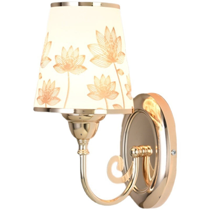 Decorative Wall Sconce with Floral Shade