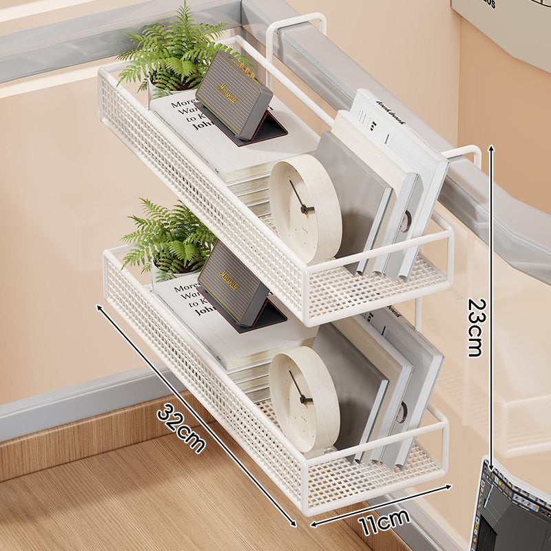 Clamp-On Mesh Corner Desk Shelf Organizer