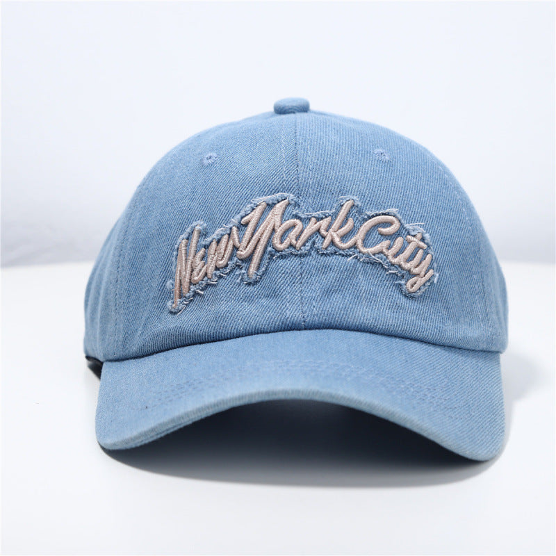 Women's Distressed Denim Baseball Cap Stornfield 1784083711