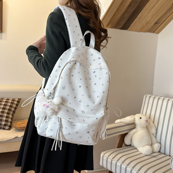 Fashionable backpack with colorful star pattern Stornfield