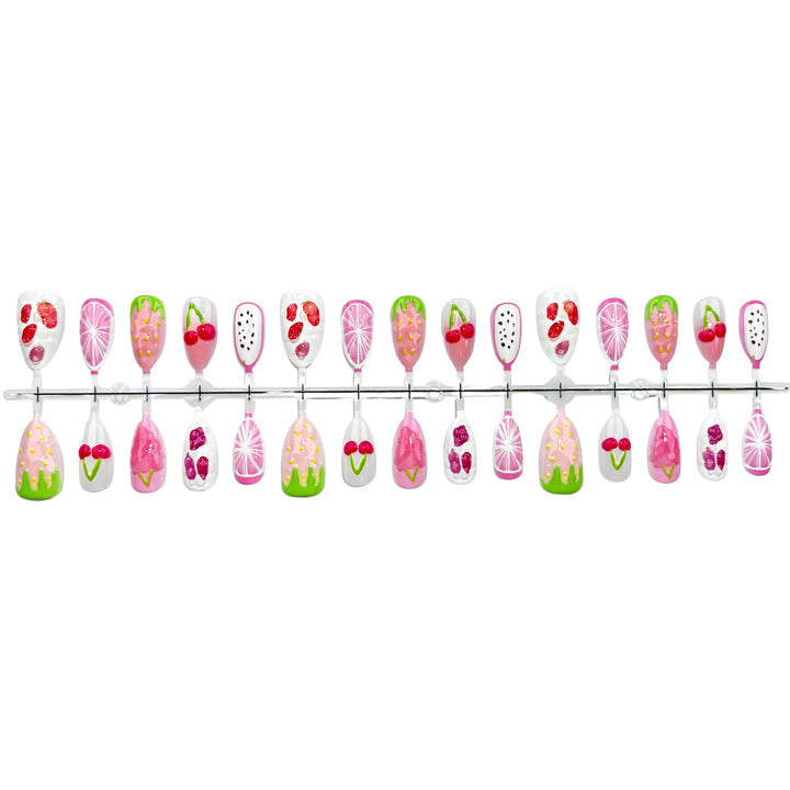 Creative Fruit-Themed Press-On Nail Art Set