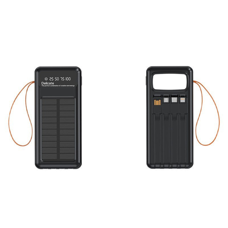 Solar Power Bank with Multifunctional USB Connections and Digital Charge Level Indicator Stornfield