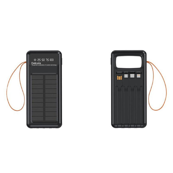 Solar Power Bank with Multifunctional USB Connections and Digital Charge Level Indicator Stornfield