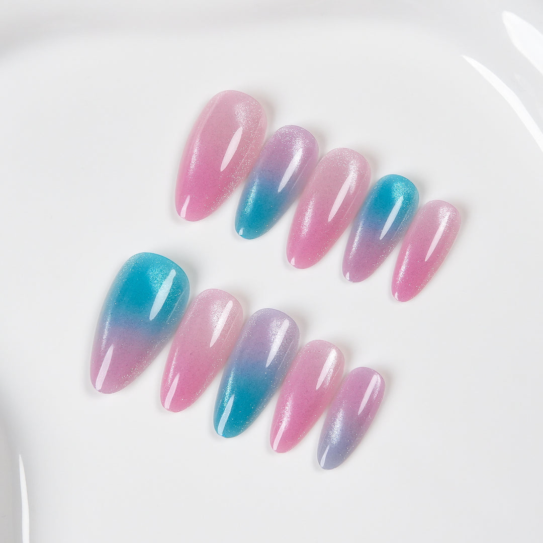 Glossy Ombre Press-On Nail Set