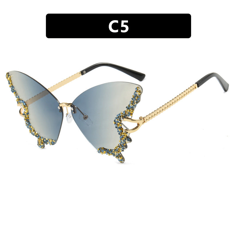Women's large cat-eye sunglasses with sparkling rhinestone embellishment and elegant frame Stornfield