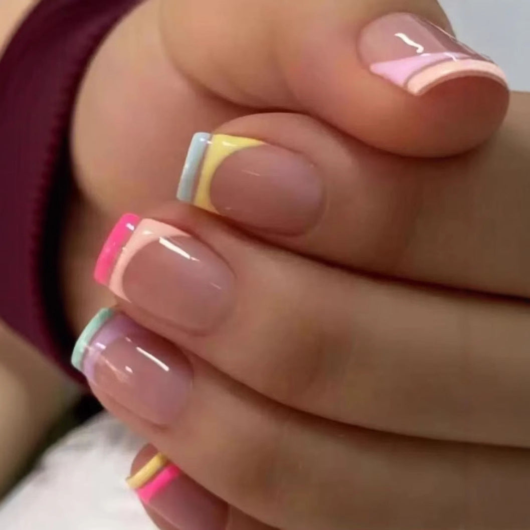 Artificial nail set with modern gradient tip design Stornfield