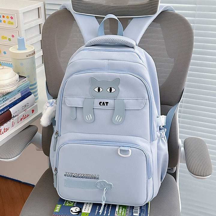 Playful Cat-Themed School Backpack Stornfield
