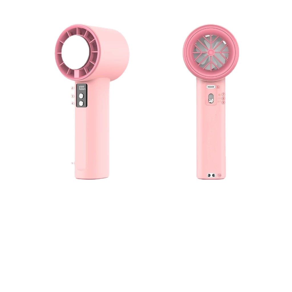 Women's Portable Turbo Hand Fan with Digital Control Stornfield