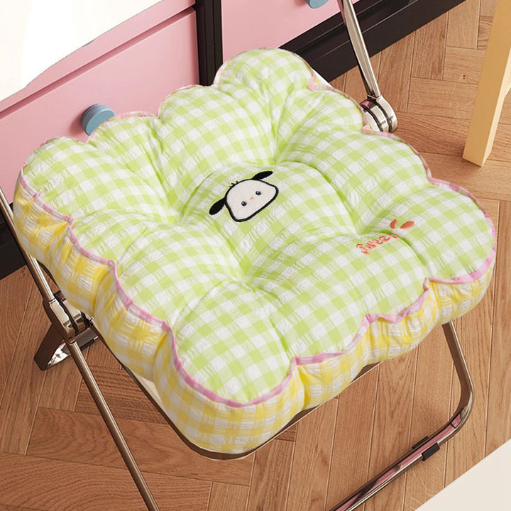 Padded seat cushion with floral motif Stornfield