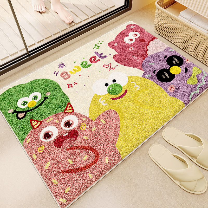 Panda-Themed Plush Bath Mat for Bathroom