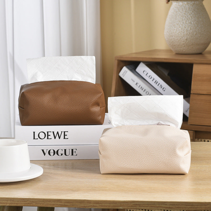 Premium Leather Tissue Box Cover Stornfield