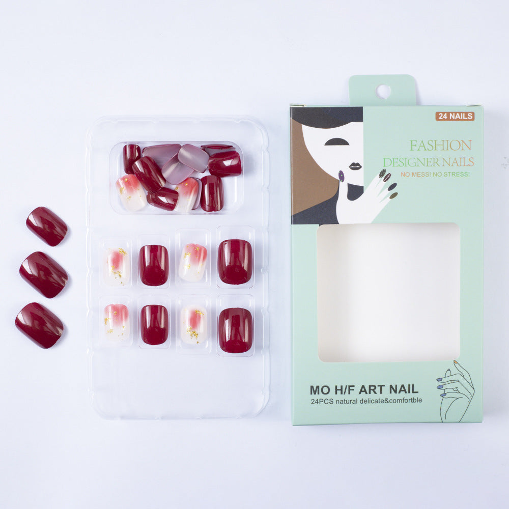 Artificial nails in modern glitter gradient design Stornfield