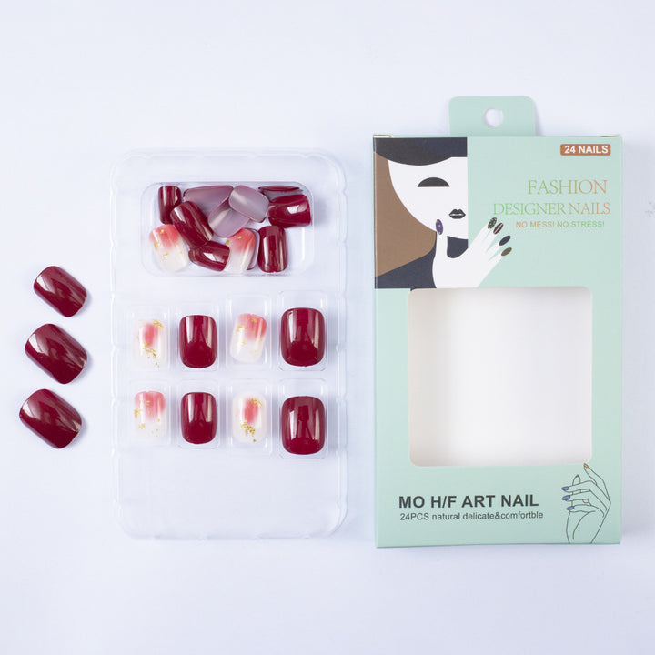Artificial nails in modern glitter gradient design Stornfield
